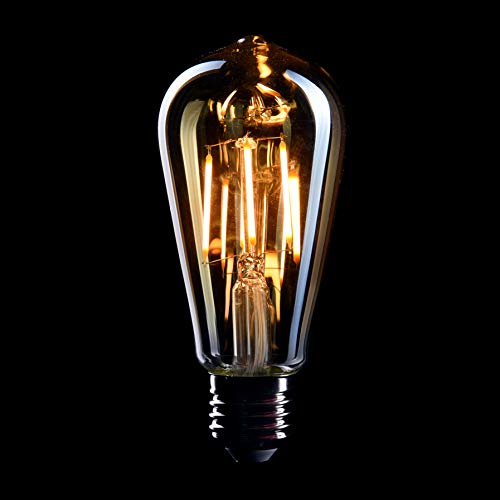 CROWN LED 6x Edison LOVE Gloeilamp - E27 lamp - Dimbare lamp - 4 W, Warm Wit 230 V, EL01 - Vintage Lamp in Retro/Antieke… - Afbeelding 4