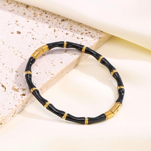 Image of SALVE Openable Bamboo Stainless Steel Bracelet for Women Stylish | Bangle Bracelet Kada, Aesthetic Accessories for Girls Bracelet | Minimal Jewellery for Women Chic Golden Bracelet