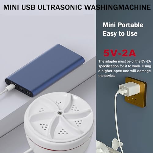 Mini portable USB Waschmaschine Waschbecken Waschmaschine Ultraschall Turbo Waschmaschine für Kleidung und Geschirr. Perfekt für Reisen, Business, Camping, Haus, College, Wohnmobil und Wohnungen