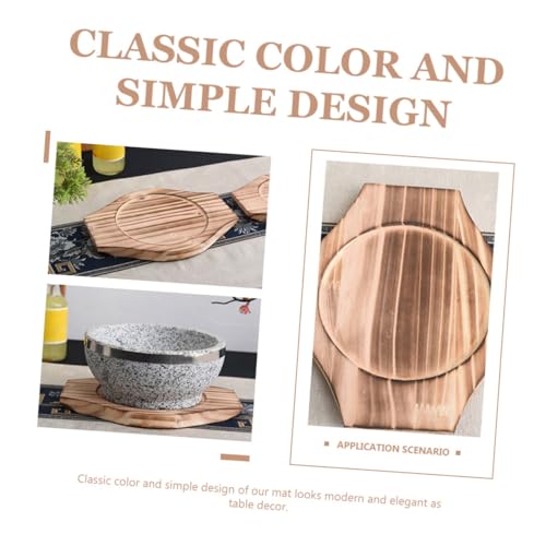 Soporte de madera con diseño moderno para cacerolas y fuentes calientes 4