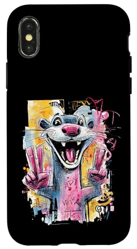 Funny Mouse �_�u���s�[�X �O���t�B�e�B �|�b�v �L�����N�^�[ �O���t�B�b�N �X�}�z�P�[�X iPhone X/XS �p