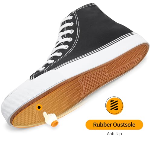 ZGR Men's High Top Canvas Sneakers Lace Up Classic Casual Walking Shoes4