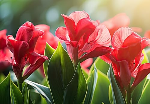 3 Crimson Glory Canna Lily Bulbs for Planting - Rhizome/Bulb/Plant