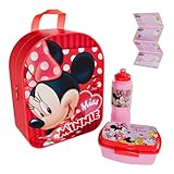 ICE TOYS zaino bambini asilo set porta merenda borraccia 4 stickers segnanomi lavabile(Minnie)
