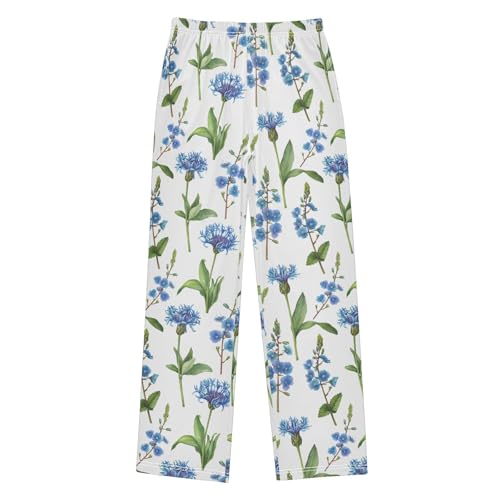 Wildflowers Boys Long Pants Soft Trousers Elastic Waist Kids Lounge Bottoms with Pockets S-XL