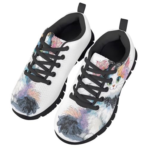 Halloween Shoes for Boys Kids Slip On Tennis Sneakers Fashion Knitted Mesh Bats Print Sports Shoes Lightweight for Tennis Running Walking4