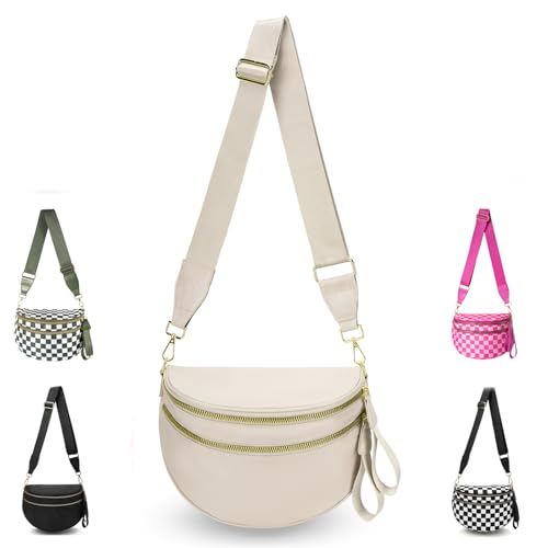 Crossbody Bags For Women,Waterproof Oxford Bum Bag with Adjustable Strap,Large Capacity Travel Purse