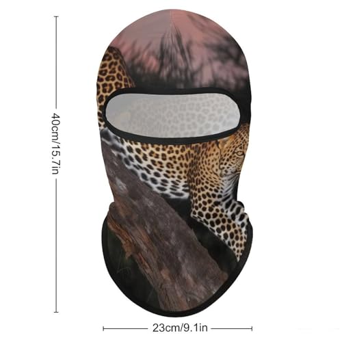 Balaclava para hombre, máscara de esquí para mujer, diseño de leopardo africano, cubrebocas facial completo para ciclismo miniatura 2