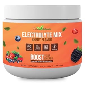Electrolyte Powder – Refreshing Workout Recovery Electrolytes, Sugar Free, Gluten Free & Vegan, Pure Keto & Paleo Hydration Beverage, Immune Boosting Vitamins (198 Grams, Berry)