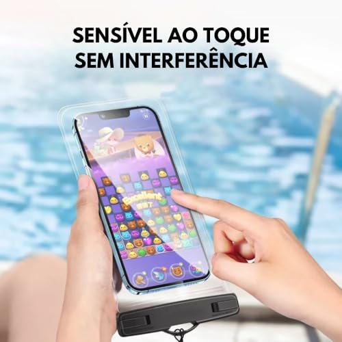Capa Case para Celular a Prova D'Água Impermeável Transparente Universal Proteção Completa IPX8 Sen