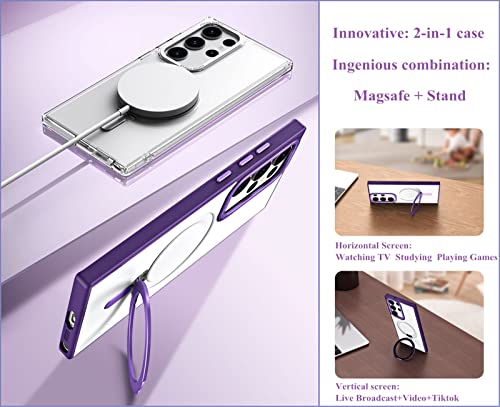 Coque Samsung S23 Ultra silicone noir mat antichoc support Magsafe