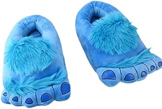LANFIRE Furry Monster Adventure Slippers, Comfortable Novelty Warm Winter Big Feet Slippers for Adults