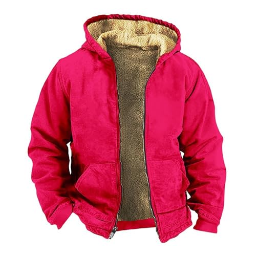 Polaire rose 4XL homme grand taille : chemise à fermeture éclair pour l'extérieur