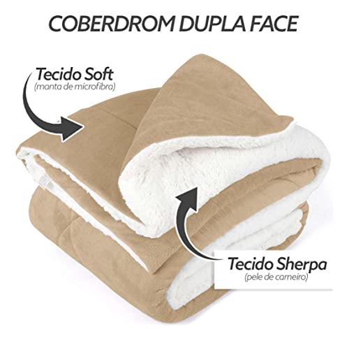 Coberdrom Sherpa/Manta Casal/Queen (Bege)