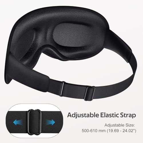 Vynix Sleep Mask for Men Women 100 Blackout Eye Masks for Sleep 3D Soft Sleeping Mask for - image 6