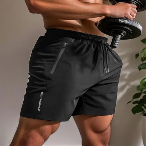 Men's Techtraining Shorts, Black, Solid, Loose Fit, Modern Style, Multi-Sport, Adult Men, Active Lifestyle, Casual Wear, Size 32 (Waist) x 30 (Inseam), Mid Rise, Polyester Fabric, Slash Pocket2