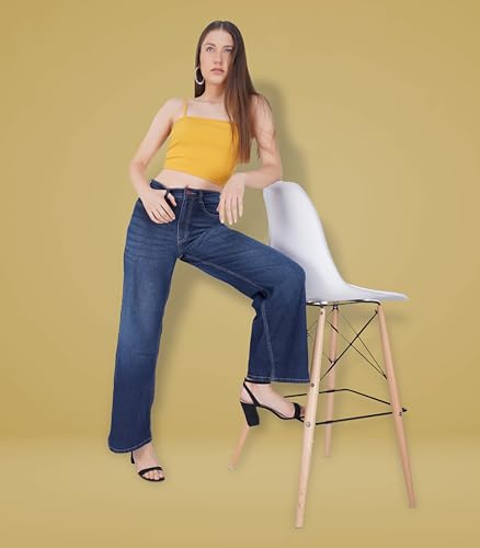 Image of i'sol Jeans for Women | Baggy Jeans for Women High Waist | Wide Leg Jeans for Woman | Bell Bottom Jeans