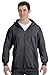 Hanes Men's Full Zip Ultimate Heavyweight Fleece Hoodie, Charcoal Heather, Large