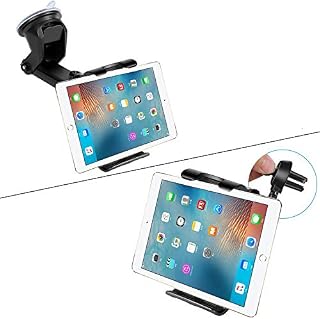 Car Tablet Mount for Windshield Window & Air Vent, 7"-10.5" Tablet Holder, 4.5"-6.5"