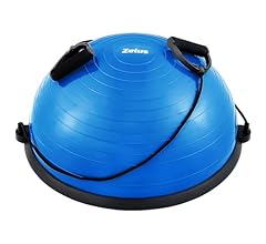 ZELUS Balance Ball Trainer with Resistance Bands & Foot Pump, Inflatable Yoga Ball for Home Gym Workouts, 23 Inch Exercise …