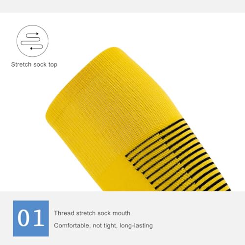 Hotfiary Soccer Socks, Compression Knee High Tube Socks, Football Baseball Athletic Socks for Men Women Teens Boys Girls3