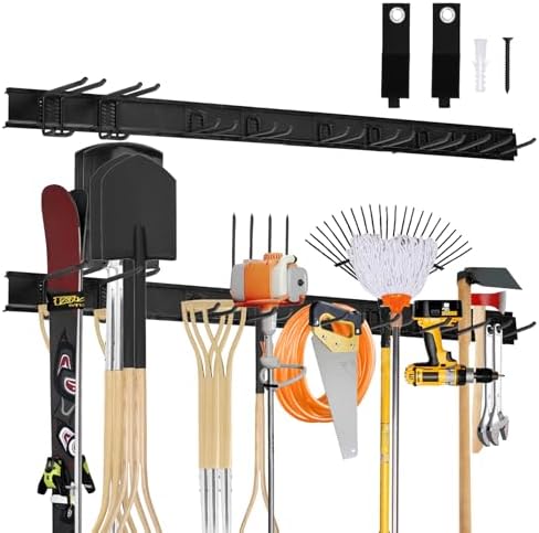 49.5" Garage Tool Organizer Wall Mount - 500lbs Heavy Duty Metal ...