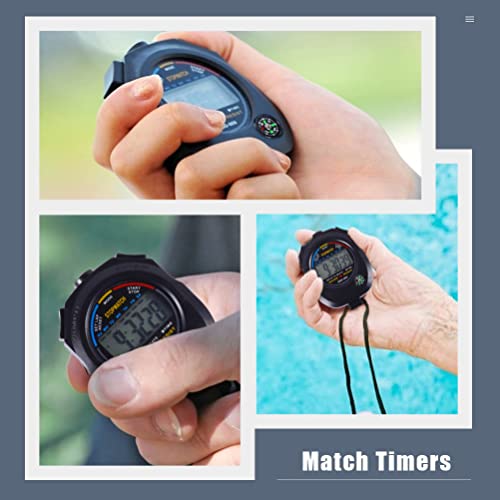 BESPORTBLE 2PCS Digital Stopwatch Timer Execução Do Timer para Treinamento de Árbitros de Fitness Sp
