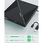 PeroBuno External CD DVD Drive, USB 3.0 Optical Disc Drive, 4 USB Ports and 2 TF/SD Card Slots, CD DVD Burner Writer Reader Player for Laptop MacBook iMac Desktop PC Windows 11/10/8/7/XP Linux Mac OS - Image 4