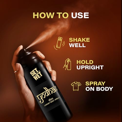Image of Set Wet Yodha Indian Luxury Body Spray I Long Lasting Body Spray for Men I Manly & Luxury Fragrance for Men, 150ml