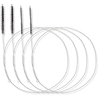 Gjinxi 4 Stück Schlauchbürste 100cm Schwarz Extra Lange Reinigungsbürste Nylon Milchschlauchbürste Dünn Flaschenbürste Bürste Rohrbürste für Strohhalmrohr,Schlauch,Flaschen,Kühlschrankablau