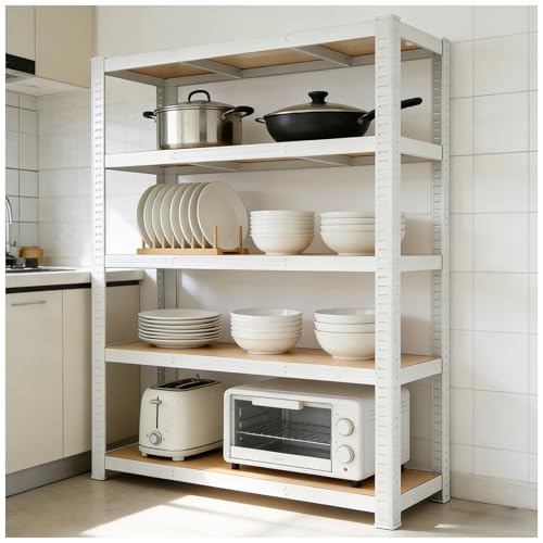 Heavy Duty Garage Shelving Unit, 4-Tier Adjustable Metal Rack Storage