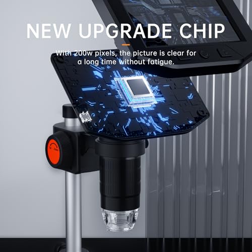 Image of LCD Digital Microscope for Adults Kids, Soldering Microscope for Electronics Repair, HD Coin Microscope Camera