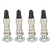 for Bicycle Tubeless Valve Set Metal Zinc Alloy Replacement Valve Compatible with Dunlop Woods English Style for Mountain Road for Bike Tire 4 Pack Silver
