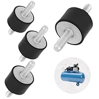 4 Stück M8 Gummipuffer, Gewinde Gummifüße, Schrauben Schwingungsdämpfer, Anti-Vibration Stoßdämpfer, Gummi Isolator Halterungen für Benzinmotoren Wasserpumpen Bootsspulen, für Luftkompressoren