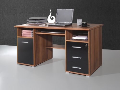 Germania PC Tisch Office | In Walnuss Dekor | 145 x 75 x 70 cm - 0484-87 Germania PC Tisch Office | In Walnuss Dekor | 145 x 75 x 70 cm