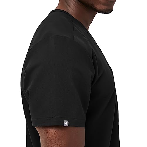 Figs Leon Three-Pocket Scrub Top For Men - Black, M #TOP7