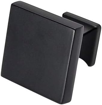 Peaha 30 Pack Black Cabinet Knobs - PH6785BK Square Drawer Knob Hardware Pulls for Kitchen Dresser Bathroom