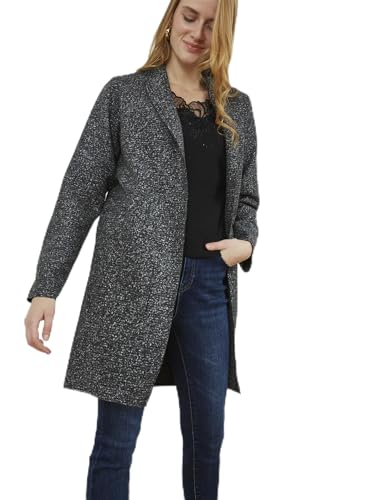 Manteau longueur genoux en aspect lainage chiné pour femme