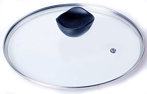 ETHDA Tempered Glass Lid, Fits Cookware 9 inch, Universal Replacement for Frying Pan,Pot,Cast