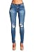 Blue Age Women Multistyle Destroyed/Ripped Skinny Jeans