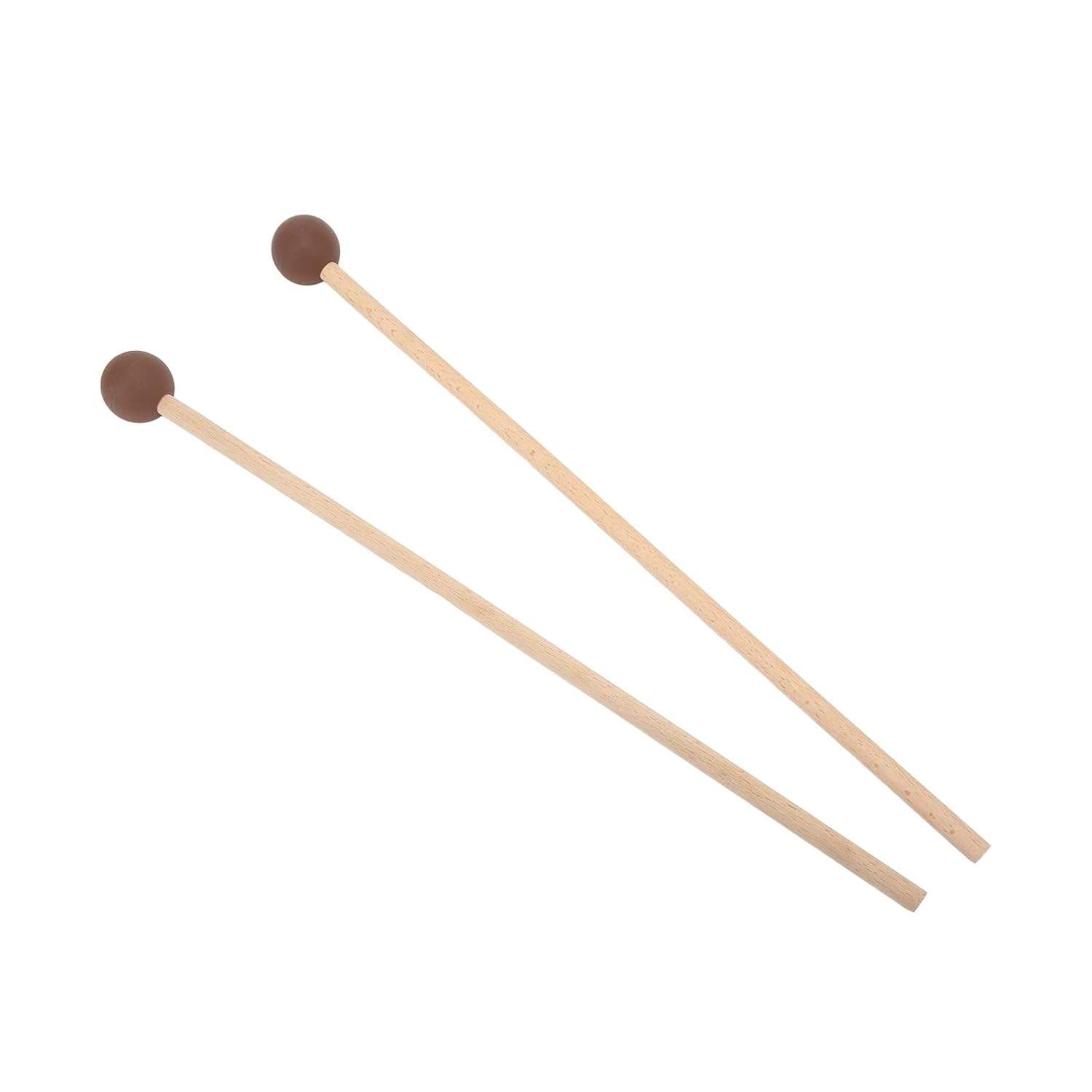 Bell Mallet, Rubber Head Glockenspiel Stick Wear Resistant Maple Handle for Keyboard Brown
