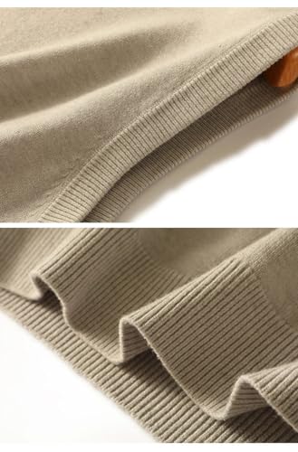 Men's Knitting V-Collar Loose Solid Color Sweaters Vest Soft Warm Sleeveless Sweater Loose Fit Sleeveless Pullover3