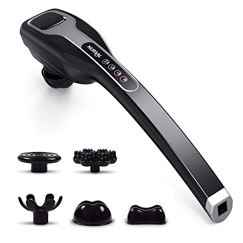 NURSAL Cordless Handheld Massager for Muscles, Powerful Electric Deep Tissue Massager, Pain Relief Body Percussion Massager for Shoulder, Back, Neck, Leg