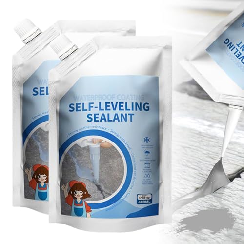 Mastic de remplissage de fissures robuste pour stopper les infiltrations d'eau sur béton gris