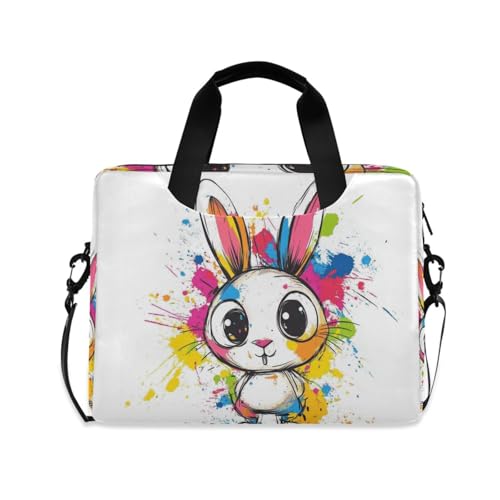 Maletín portátil para laptop 15.6" con arte de conejo