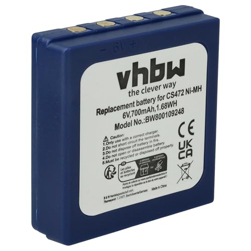 batteria compatibile con HBC Radiomatic FUB3A FUB 3A radio 700mAh 6V NiMH