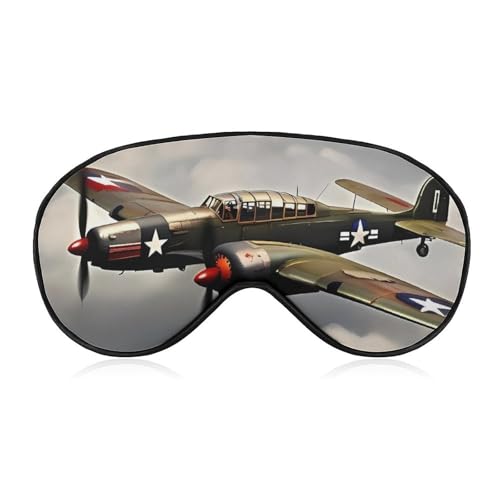 Masque de sommeil en avion style Seconde Guerre mondiale avec sangle réglable