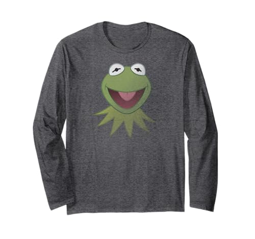 Disney Muppets Kermit the Frog Face Long Sleeve T-Shirt