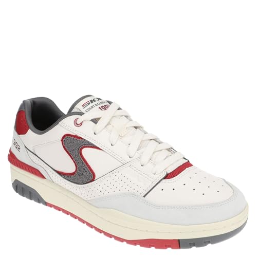 Image of Skechers Court & Classics S-1992 Men's Sneaker, 14 D(M) US, White-Grey-Red