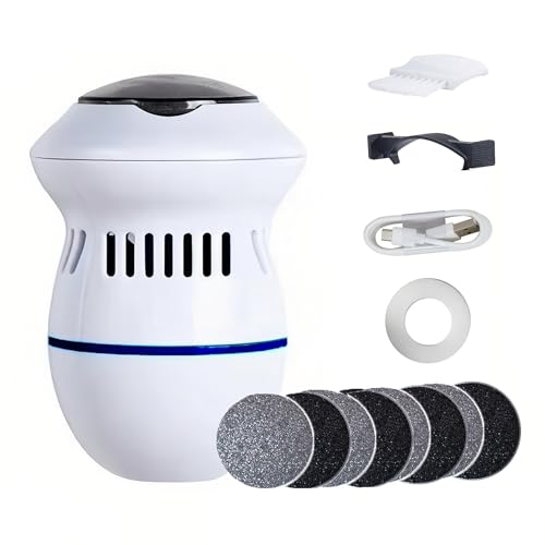 Râpe électrique pour callosités - 2025 - Kit de pédicure - Râpe à callosités - Rechargeable - Avec câble de charge et 2 accessoires